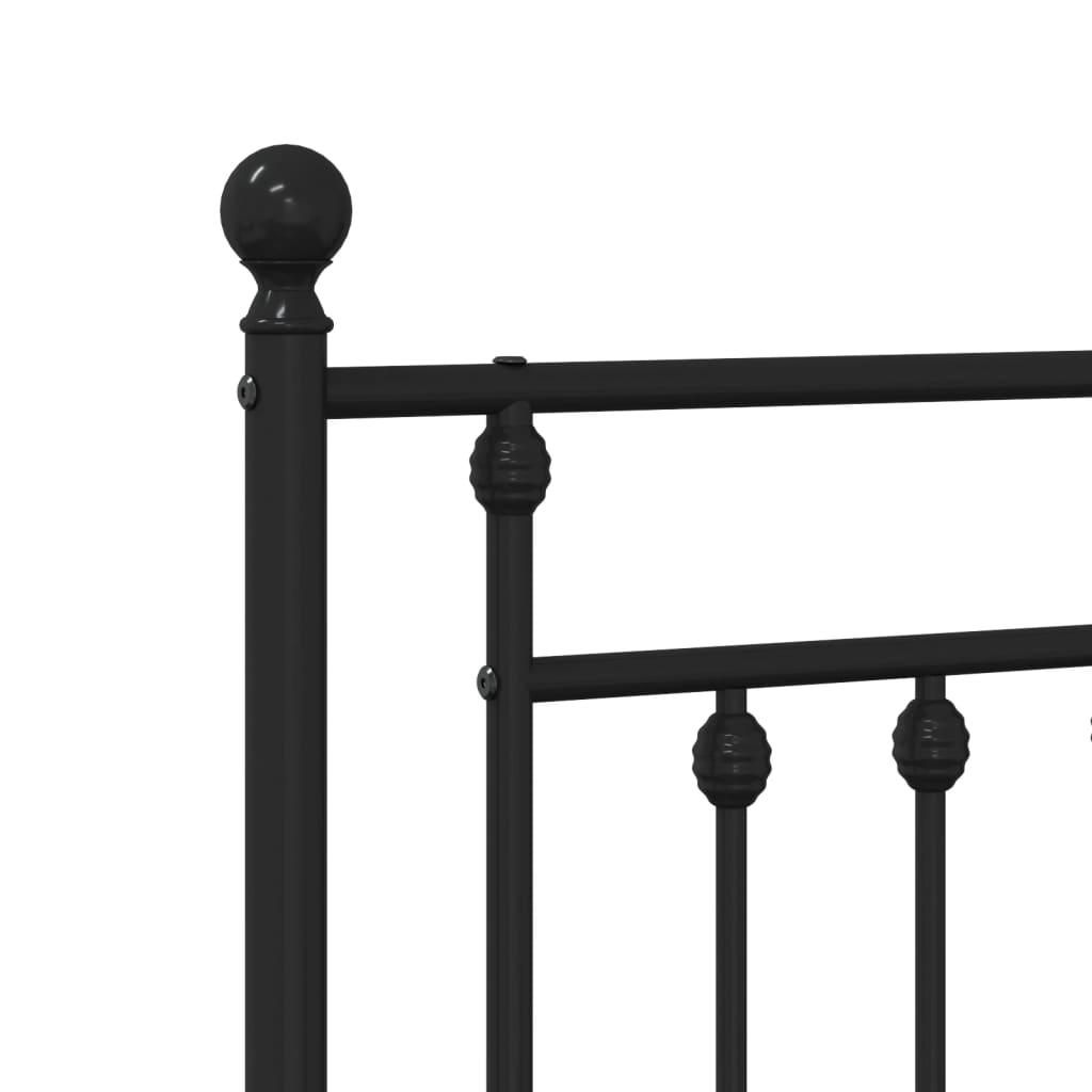 vidaXL Cabecero de metal negro 180 cm