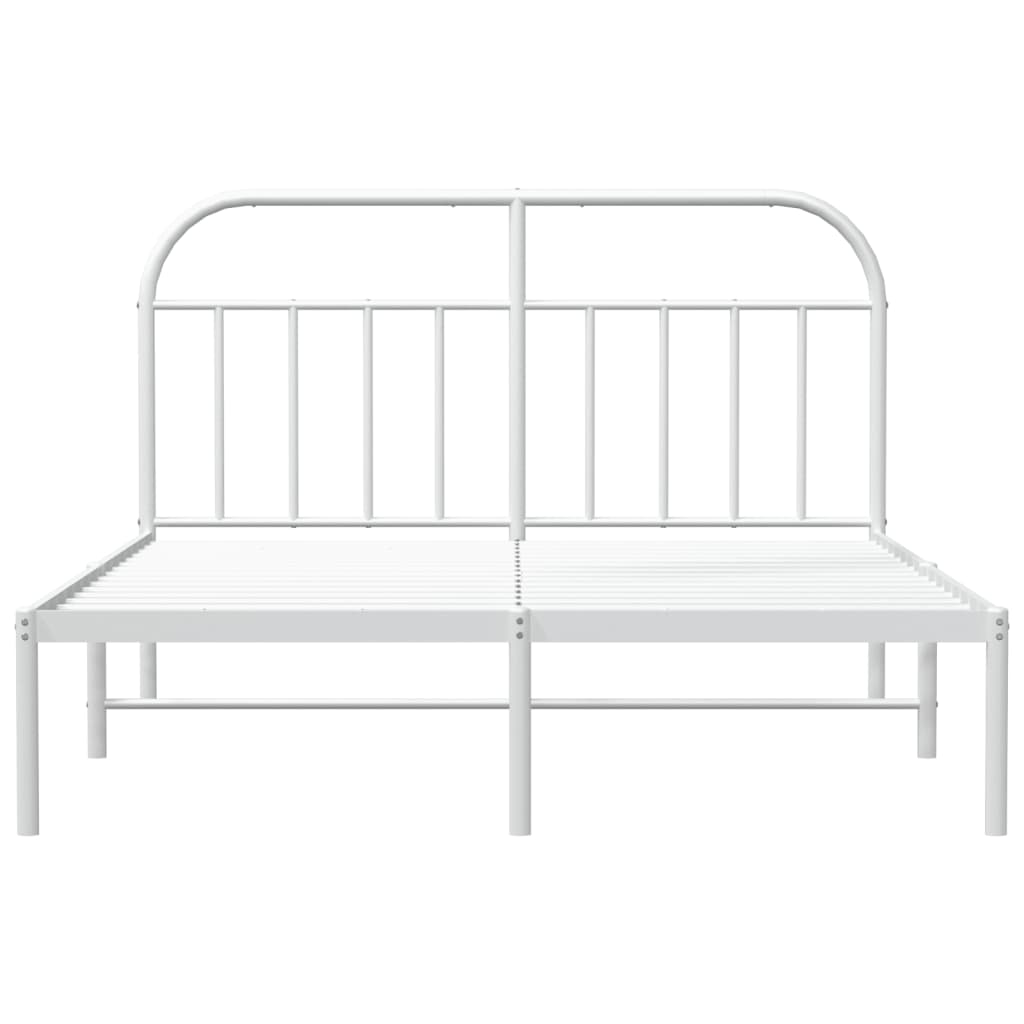 vidaXL Estructura cama sin colchón con cabecero metal blanco 150x200cm