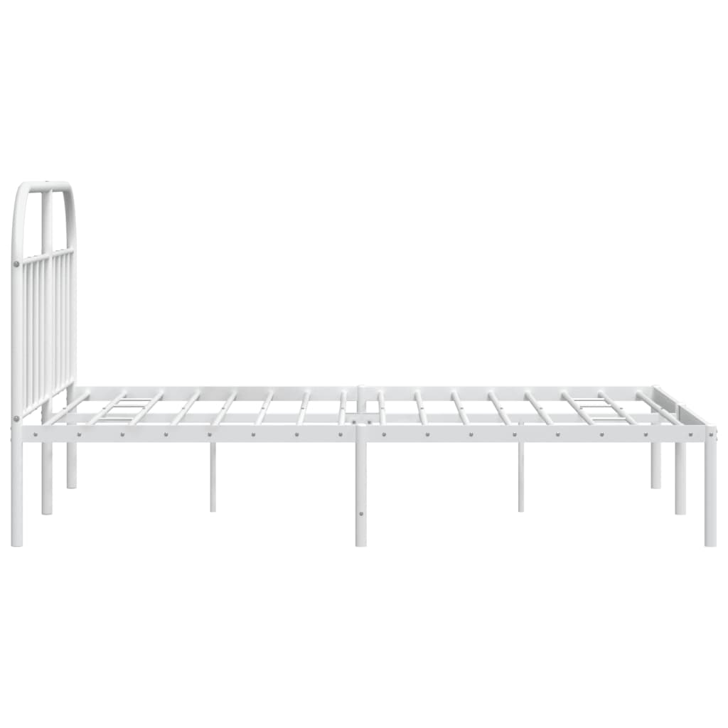 vidaXL Estructura cama sin colchón con cabecero metal blanco 150x200cm