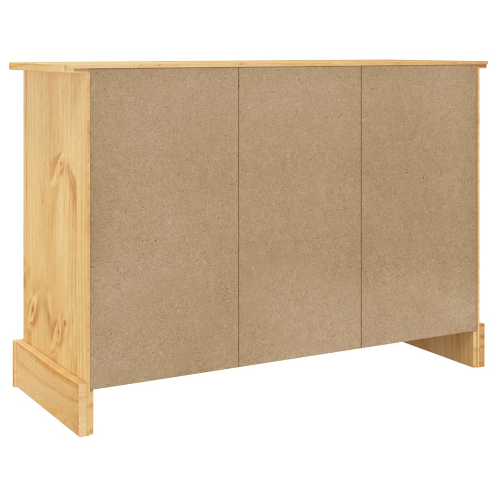 vidaXL Aparador Corona madera maciza pino mexicano 112x43x78 cm