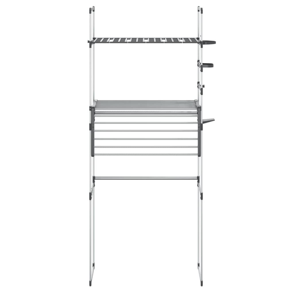 vidaXL Estantería para lavadora aluminio 77x52x192 cm