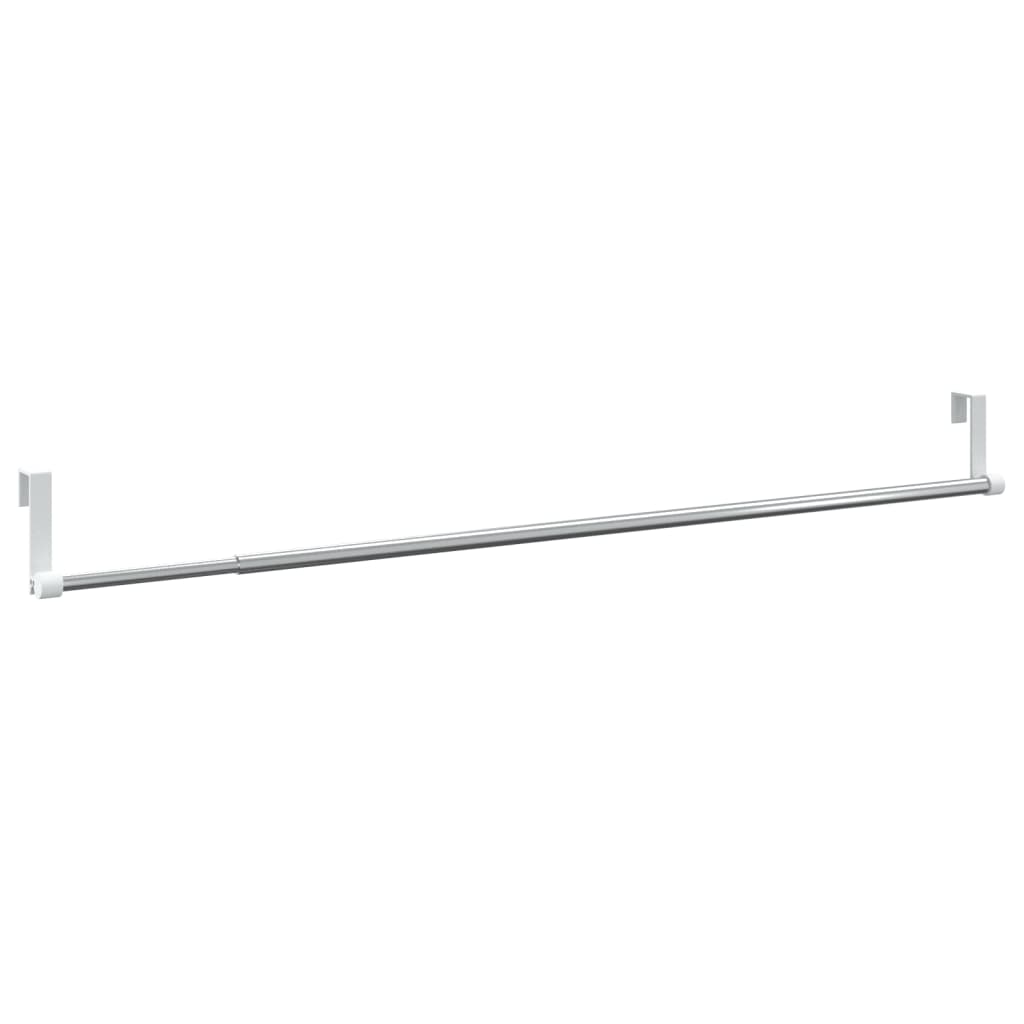 vidaXL Rieles de cortina 2 uds aluminio blanco y plateado 60-105 cm