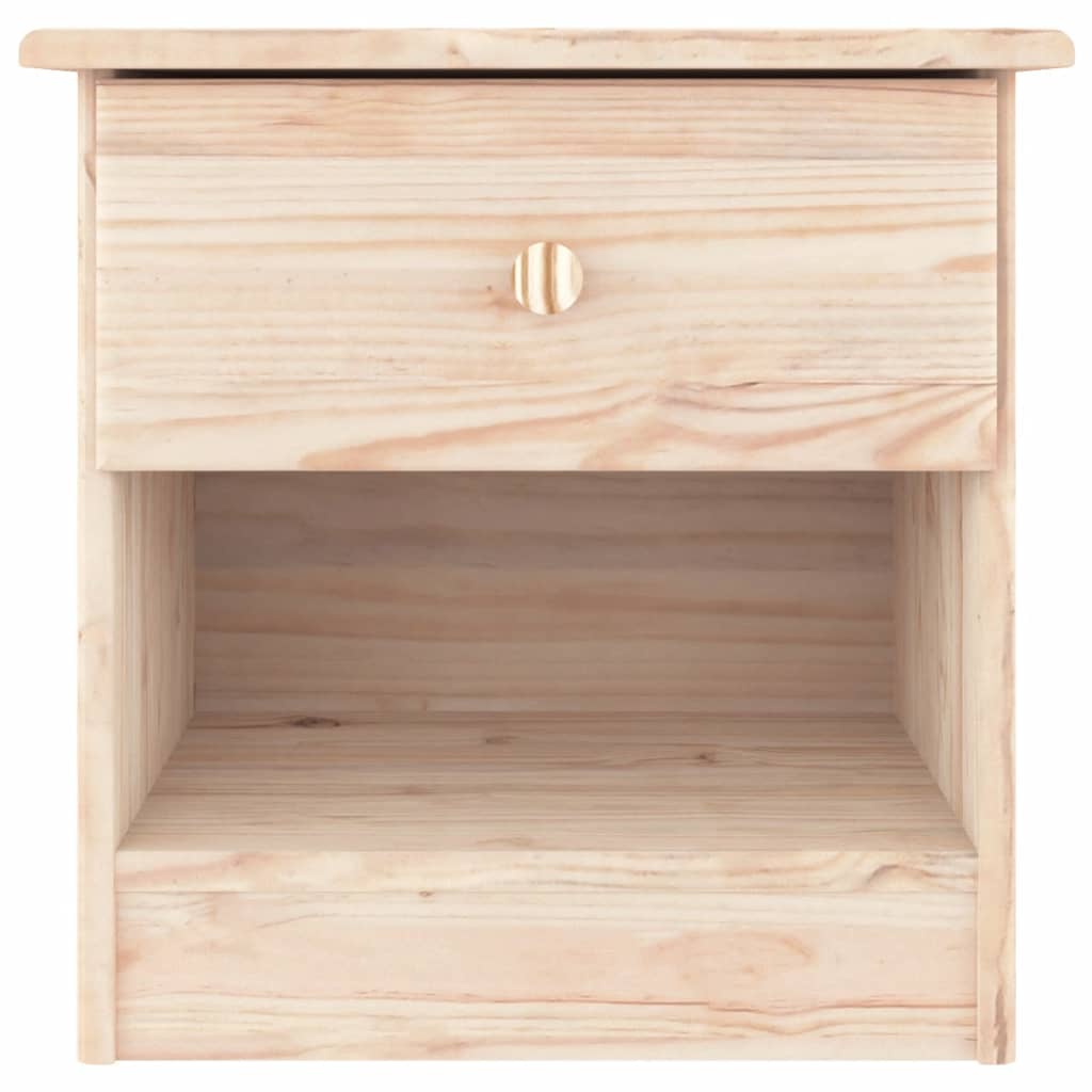 vidaXL Mesita de noche ALTA madera maciza de pino 41x35x41 cm