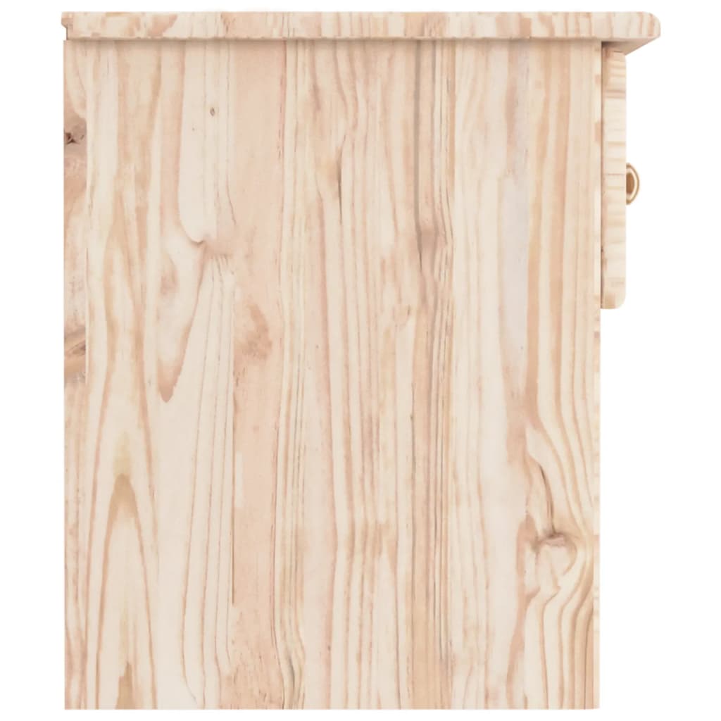 vidaXL Mesita de noche ALTA madera maciza de pino 41x35x41 cm