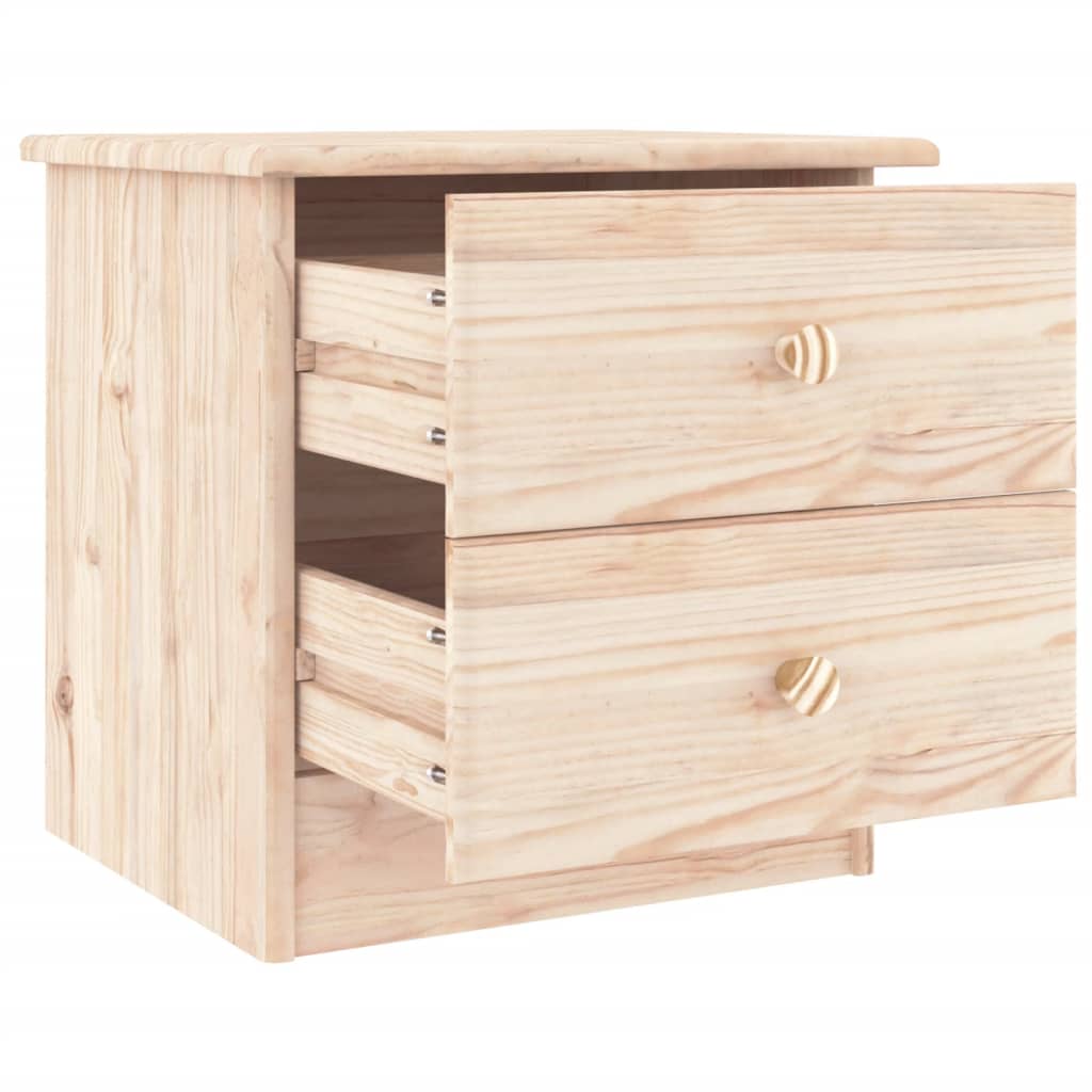 vidaXL Mesita de noche ALTA madera maciza de pino 41x35x41 cm