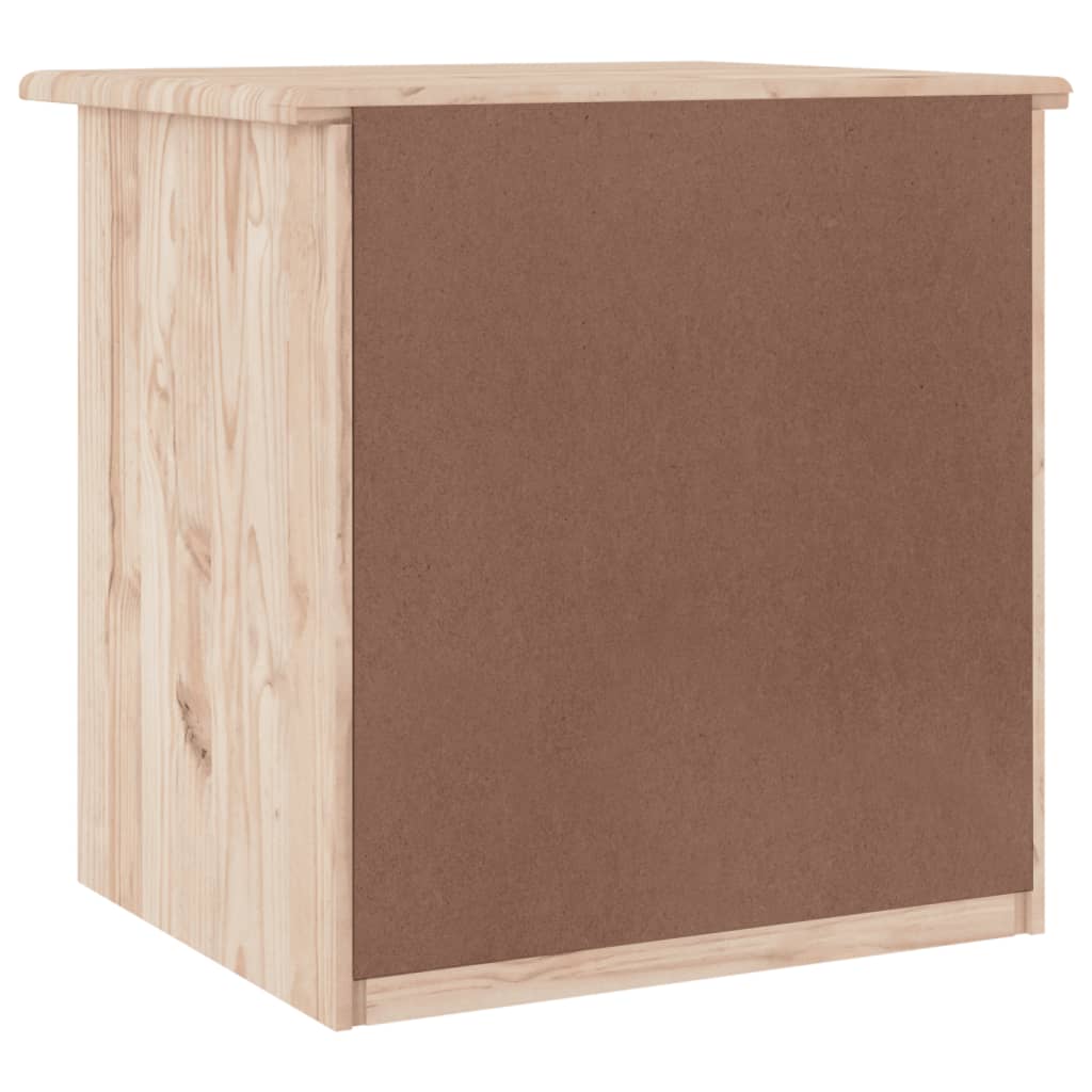 vidaXL Mesita de noche ALTA madera maciza de pino 41x35x41 cm