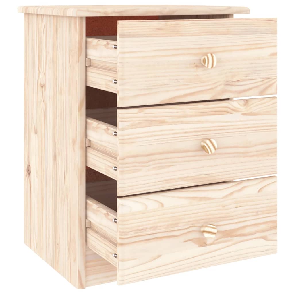 vidaXL Mesita de noche ALTA madera maciza de pino 41x35x55,5 cm