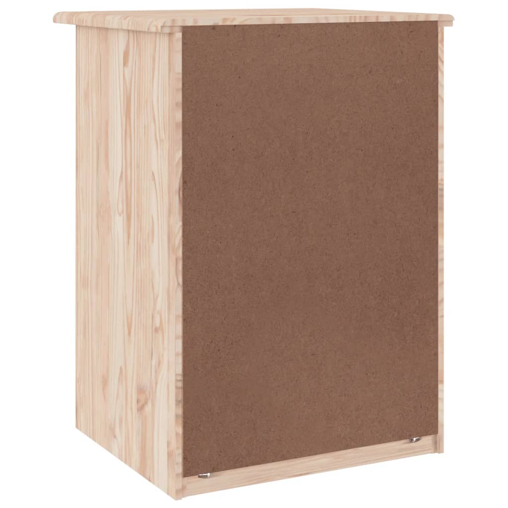 vidaXL Mesita de noche ALTA madera maciza de pino 41x35x55,5 cm