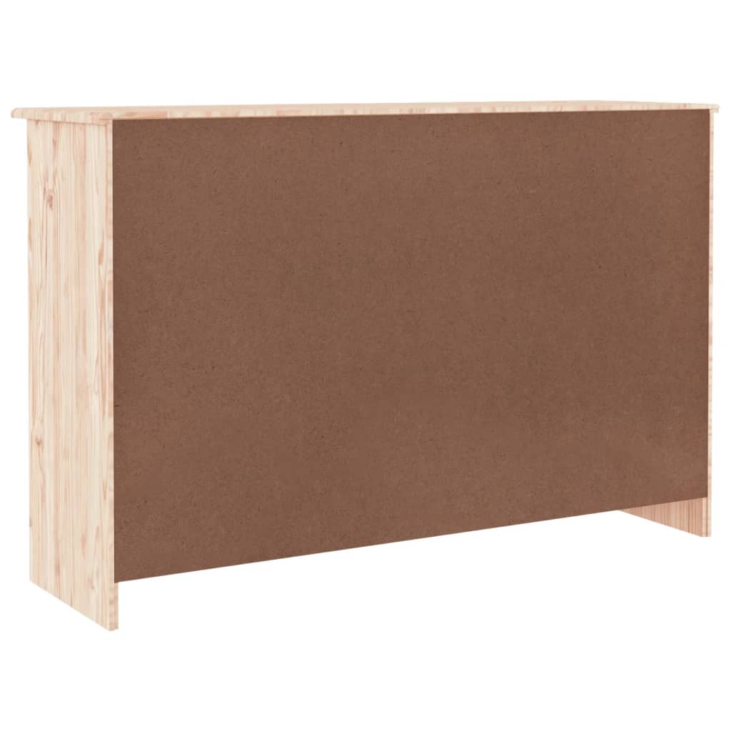 vidaXL Cómoda cajonera ALTA madera maciza pino 112x35x73 cm