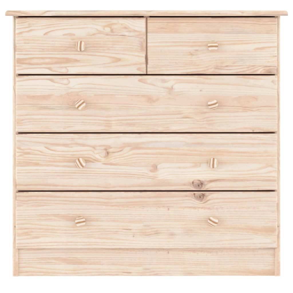 vidaXL Cómoda ALTA madera maciza pino 77x35x73 cm