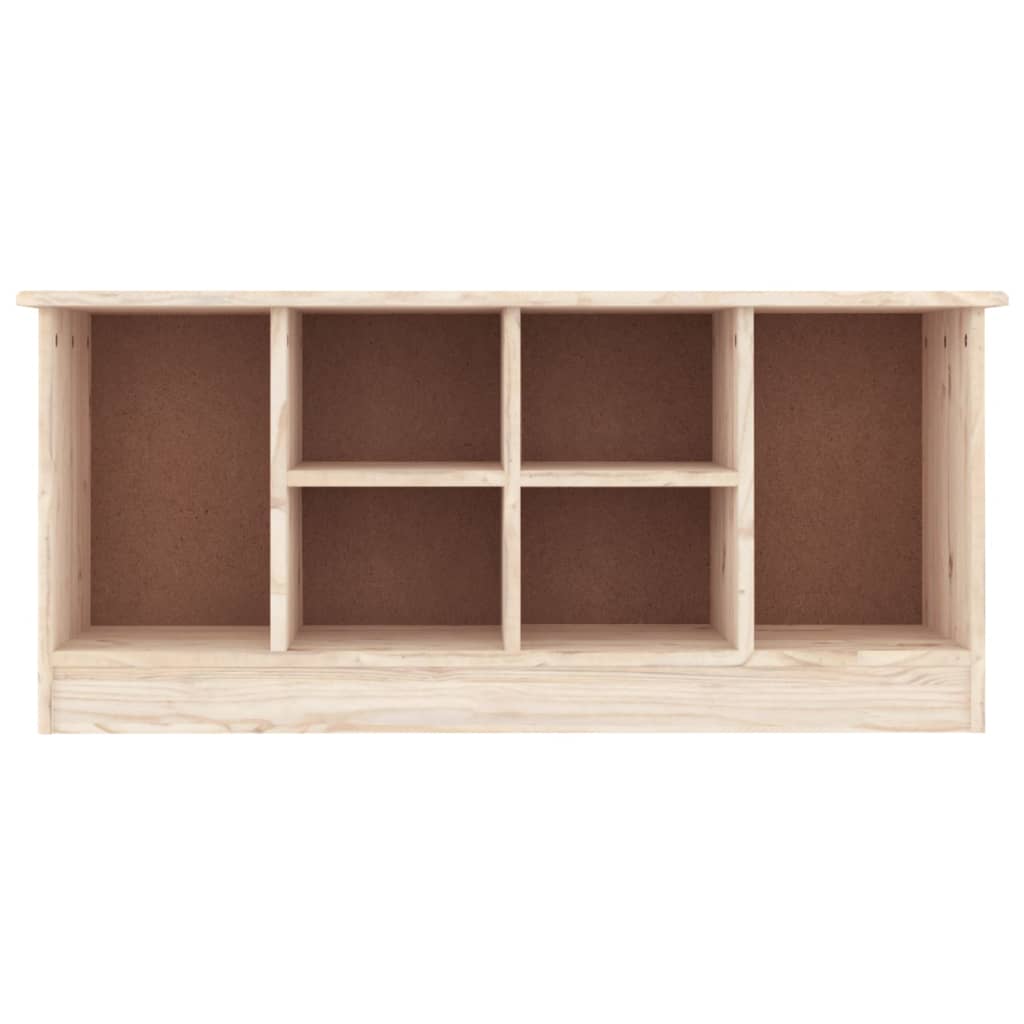 vidaXL Banco zapatero ALTA madera maciza de pino 100x35x45 cm