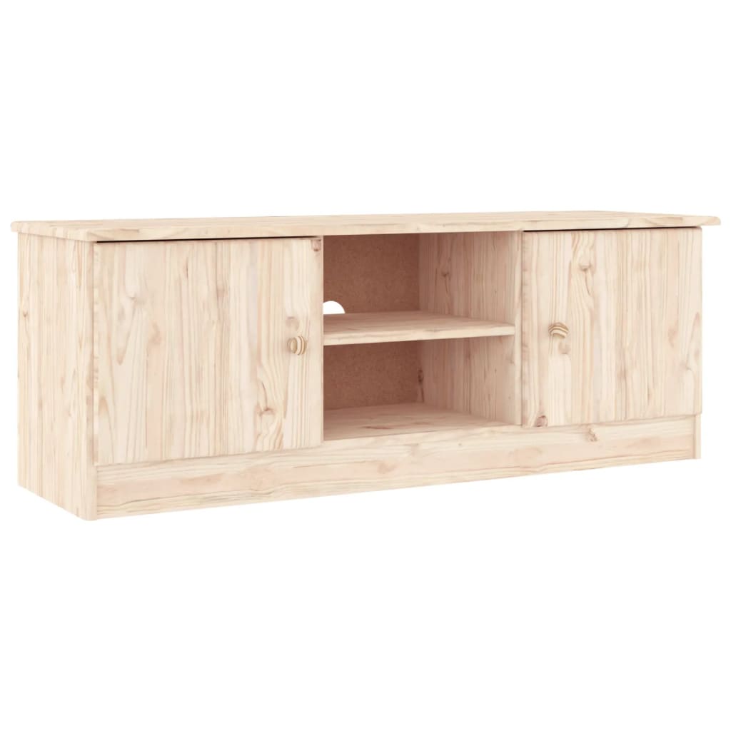 vidaXL Mueble de TV ALTA madera maciza de pino 112x35x41 cm