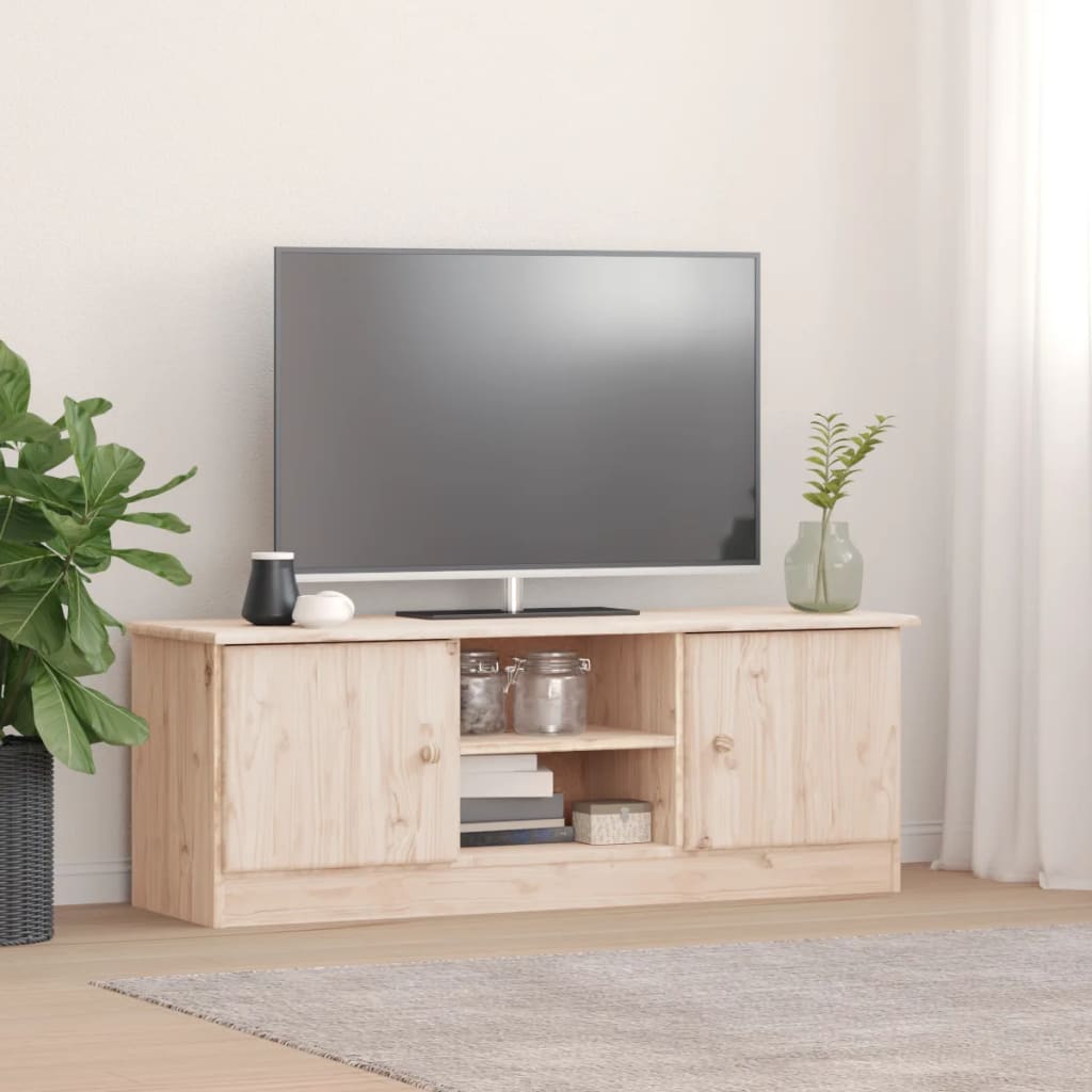 vidaXL Mueble de TV ALTA madera maciza de pino 112x35x41 cm