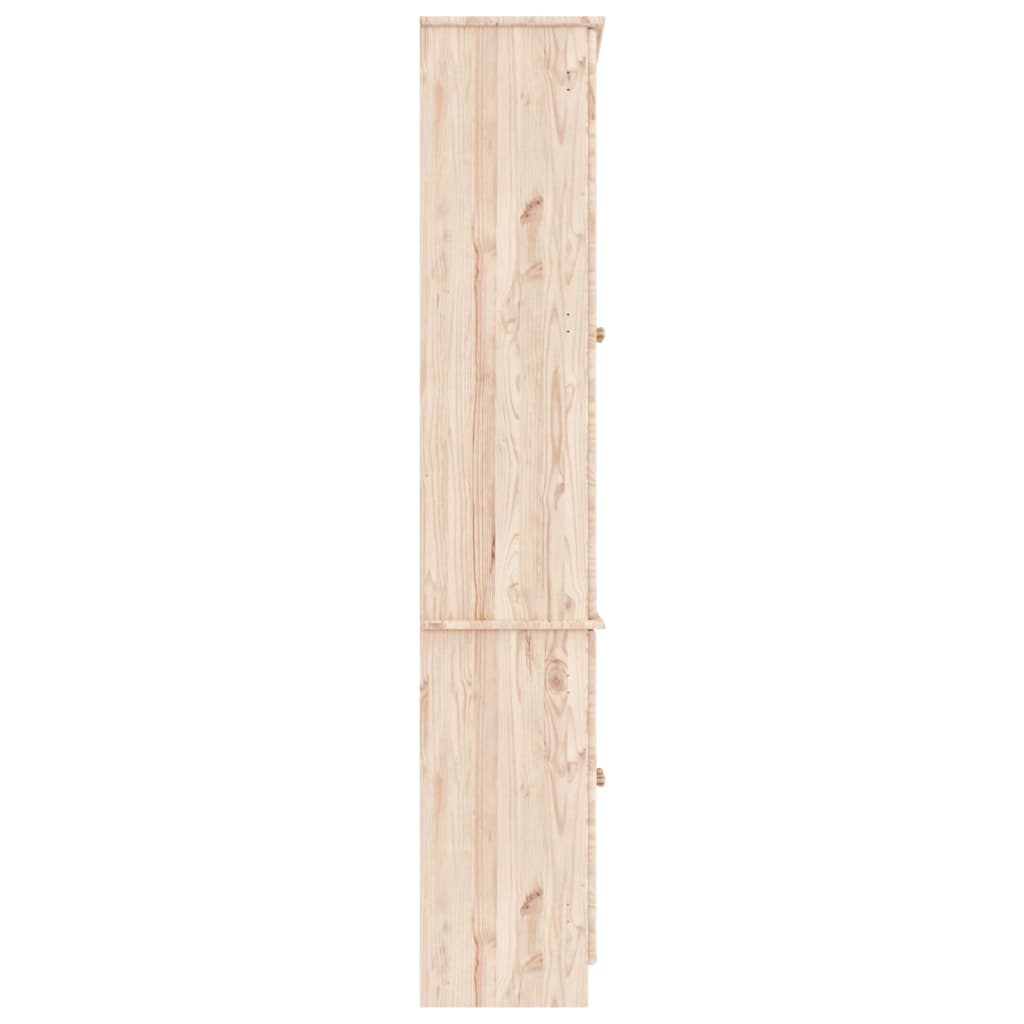 vidaXL Vitrina de cristal ALTA madera maciza de pino 77x35x186,5 cm