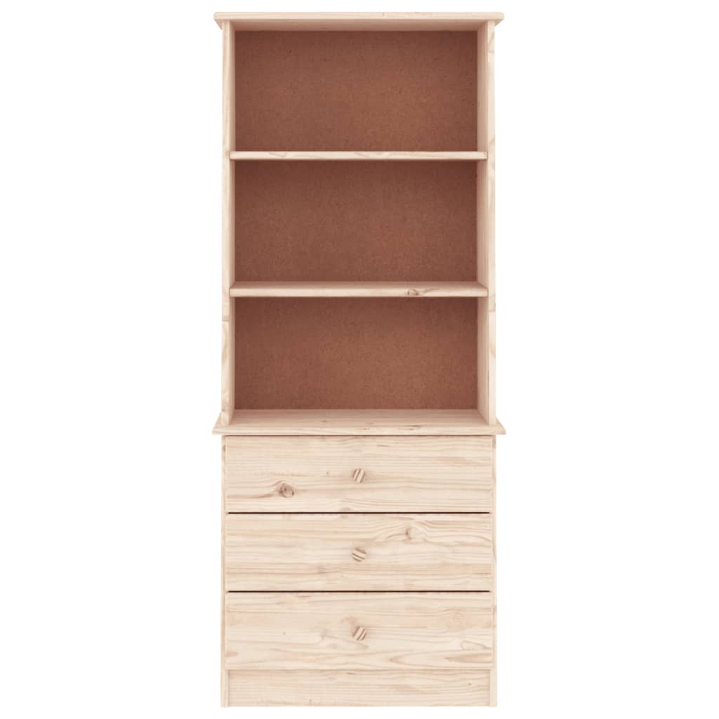 vidaXL Librería con cajones ALTA madera maciza de pino 60x35x142 cm