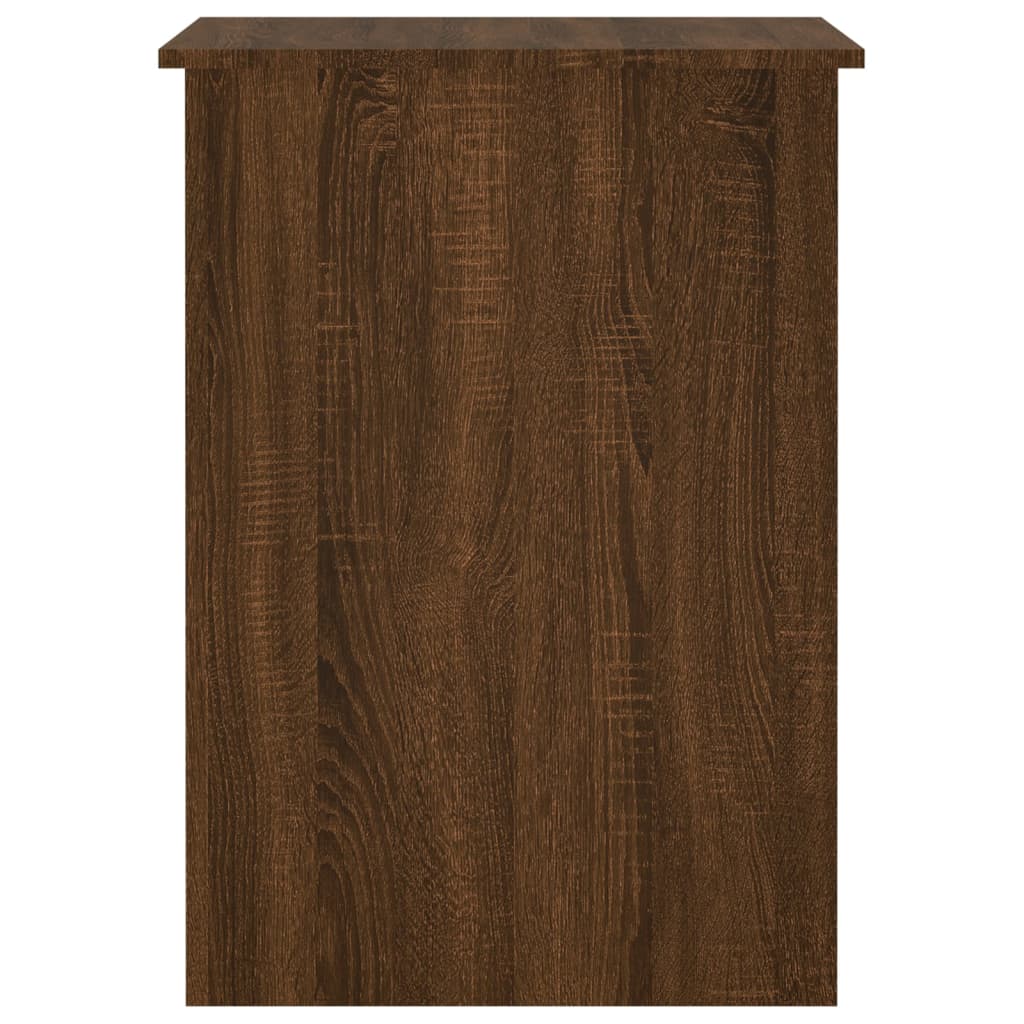 vidaXL Escritorio de madera contrachapada marrón roble 100x55x75 cm