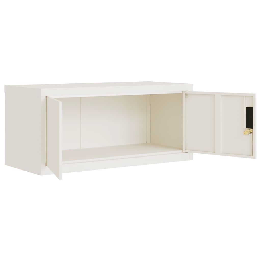 vidaXL Armario archivador de acero blanco 90x40x40 cm