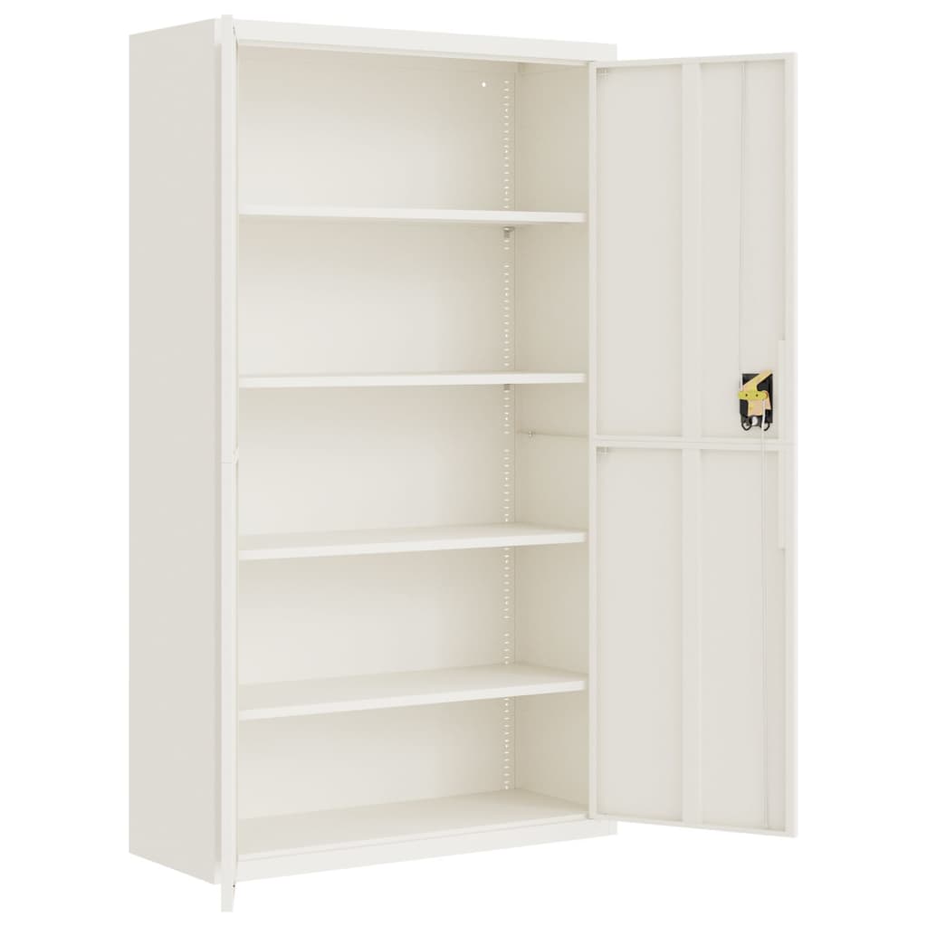 vidaXL Armario archivador de acero blanco 105x40x180 cm