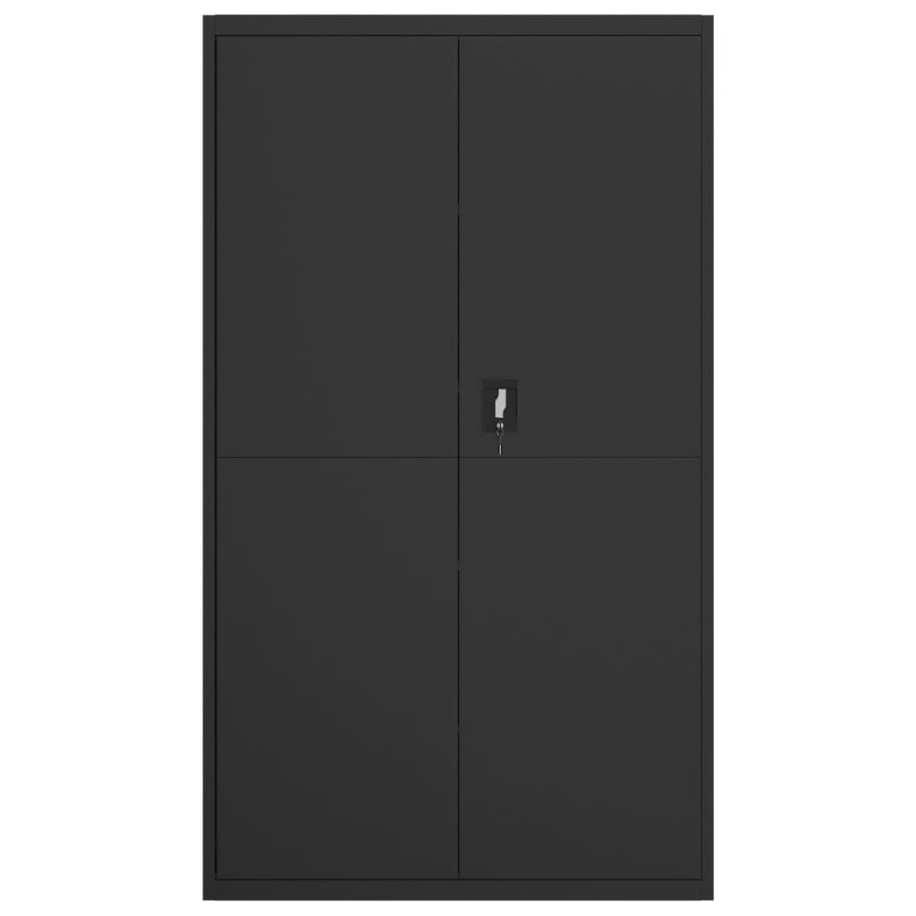 vidaXL Armario archivador de acero negro 105x40x180 cm