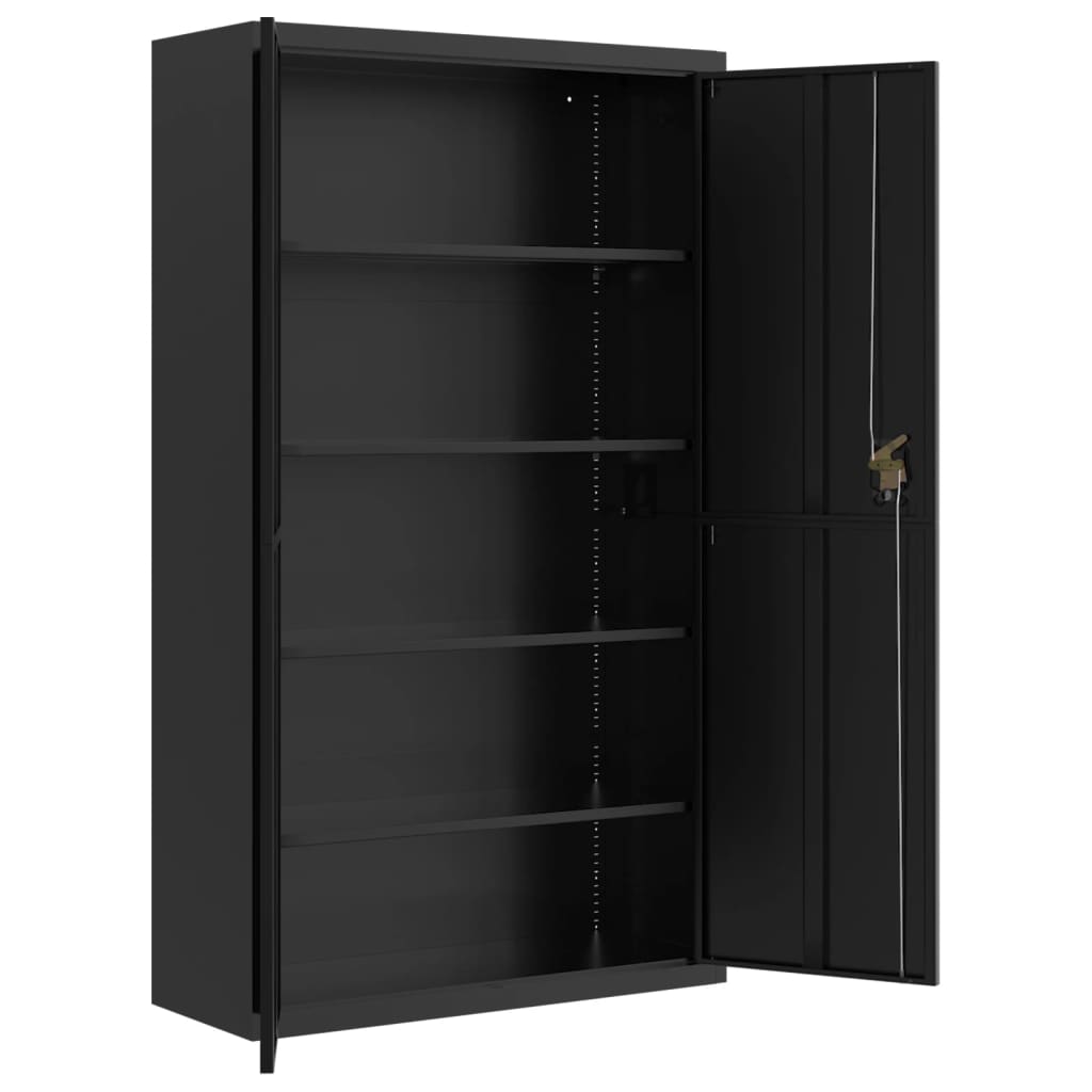 vidaXL Armario archivador de acero negro 105x40x180 cm