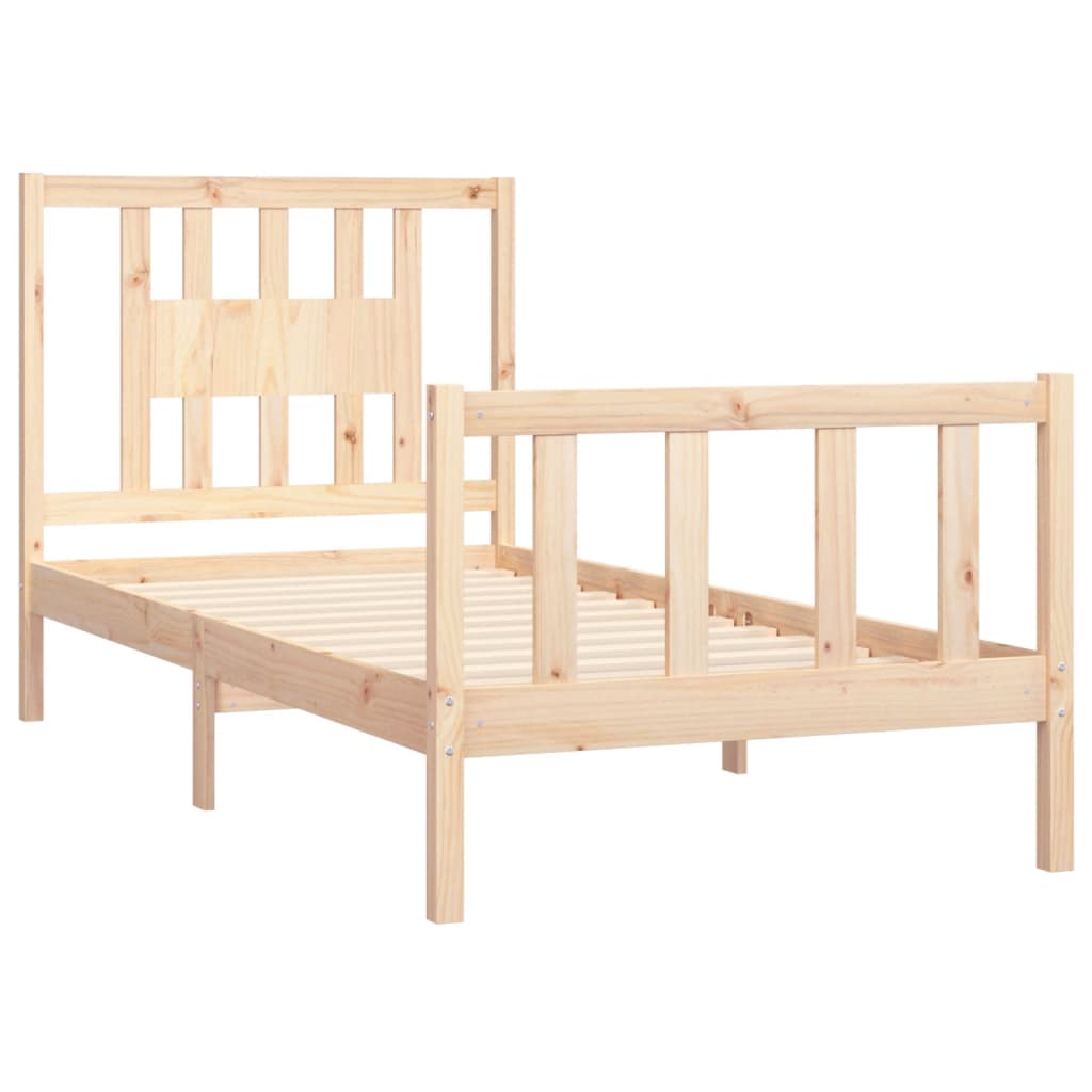 vidaXL Estructura de cama sin colchón madera maciza de pino 90x200 cm