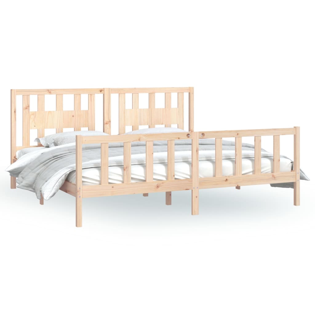 vidaXL Estructura de cama sin colchón madera maciza de pino 200x200 cm