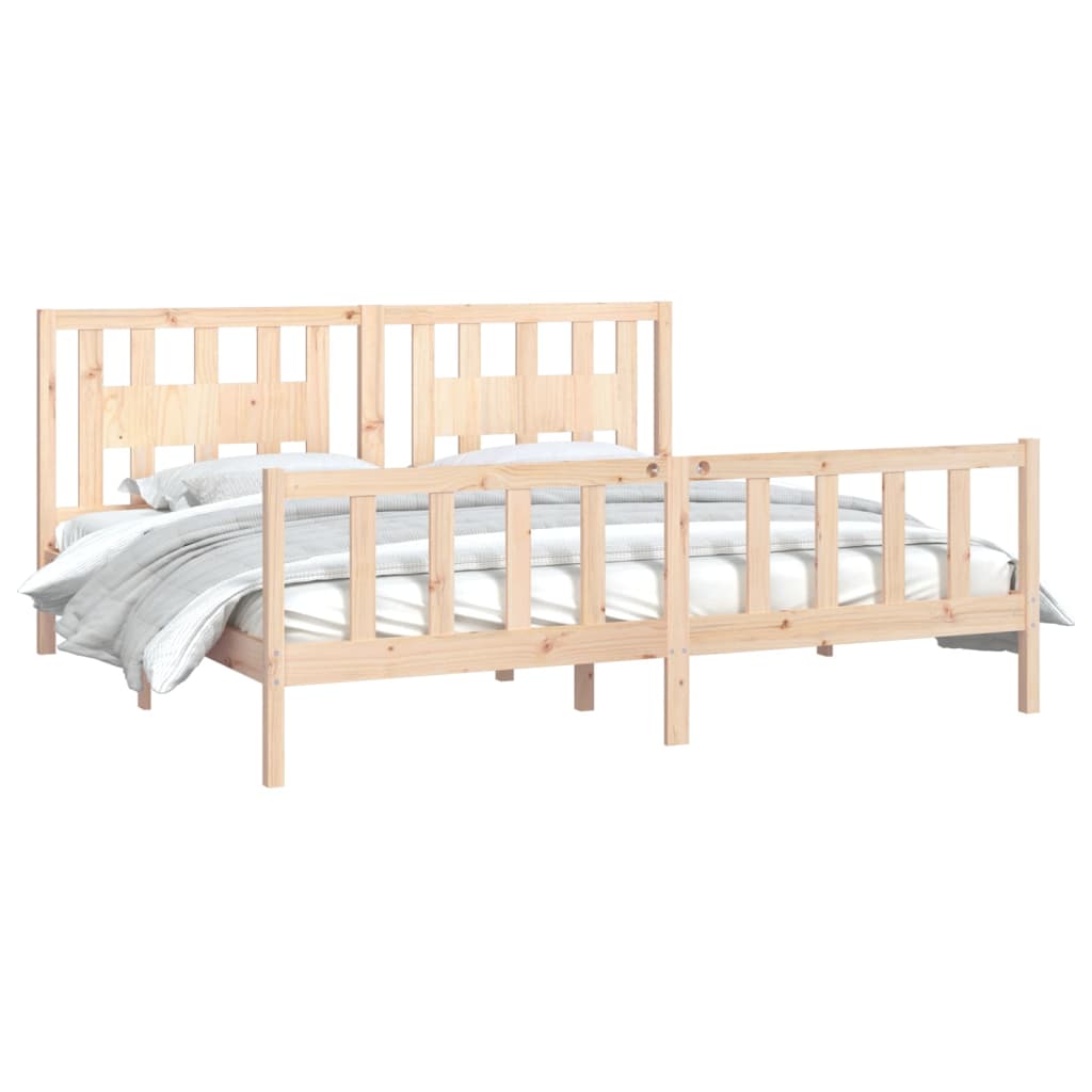 vidaXL Estructura de cama sin colchón madera maciza de pino 200x200 cm