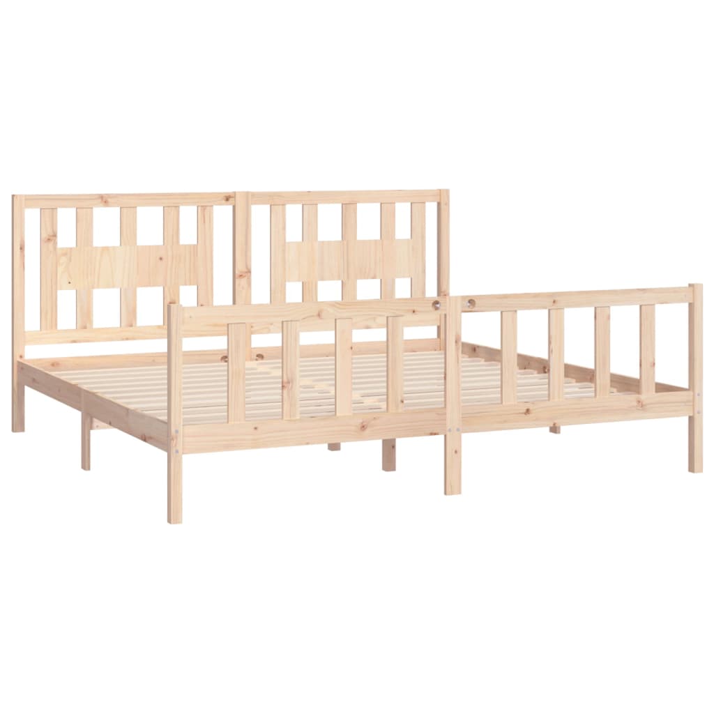 vidaXL Estructura de cama sin colchón madera maciza de pino 200x200 cm