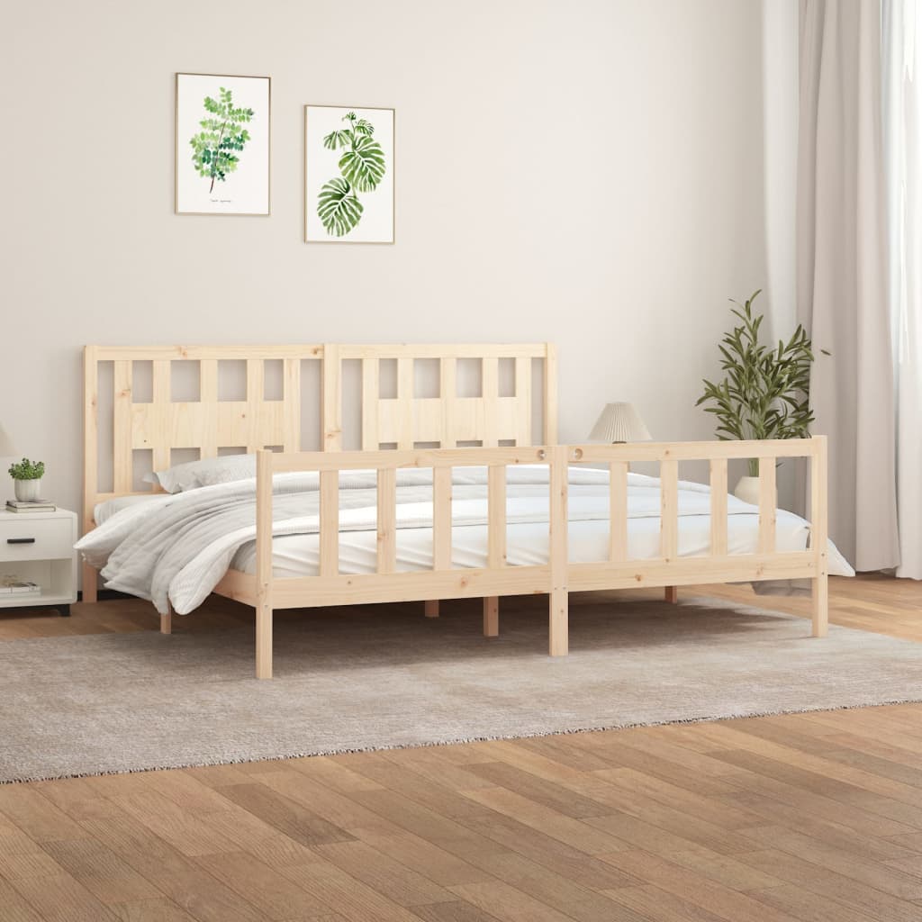 vidaXL Estructura de cama sin colchón madera maciza de pino 200x200 cm