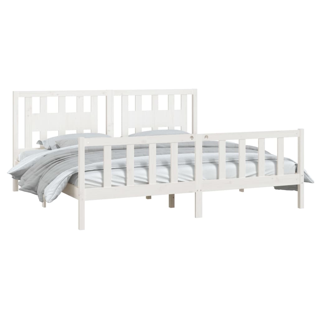 vidaXL Estructura de cama sin colchón madera de pino blanco 200x200 cm