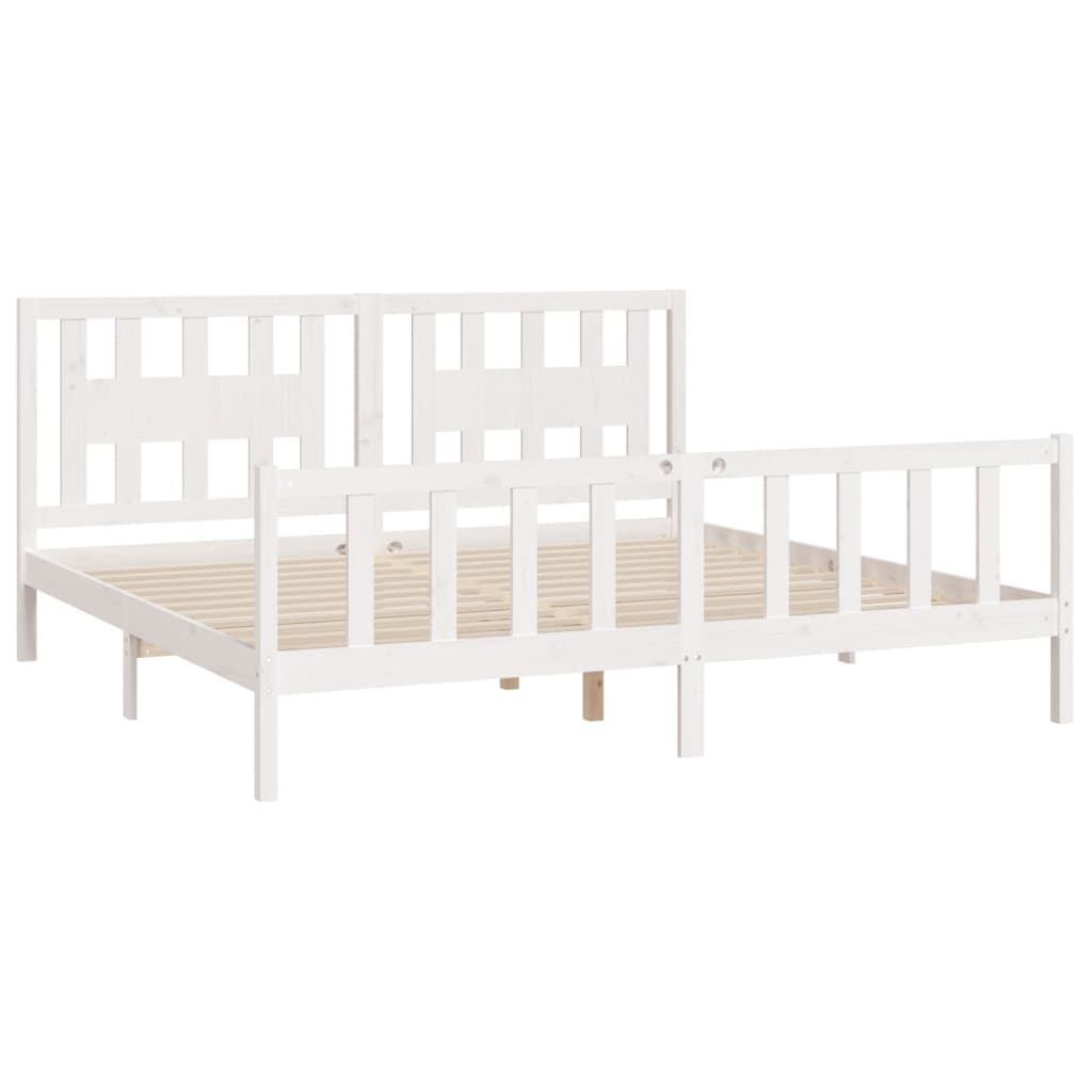 vidaXL Estructura de cama sin colchón madera de pino blanco 200x200 cm