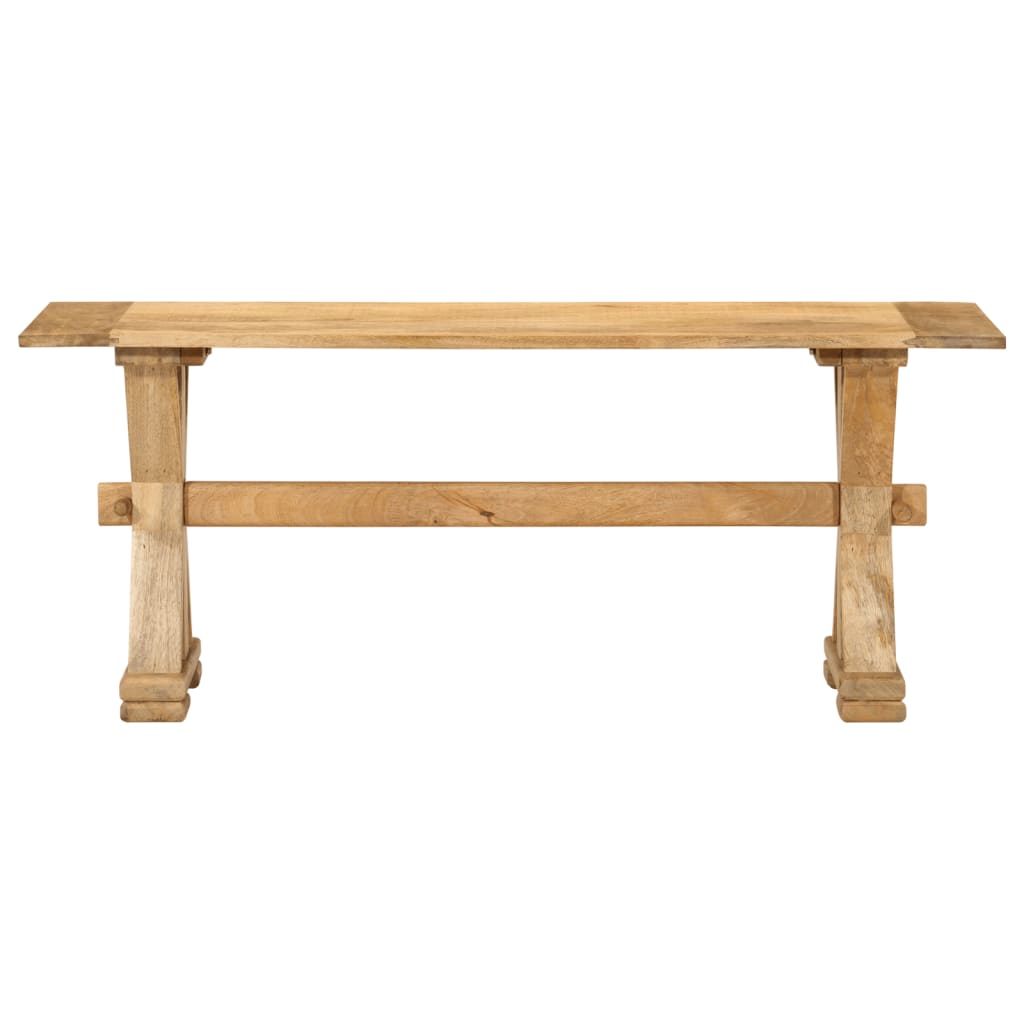 vidaXL Banco de madera maciza de mango 110x35x46 cm