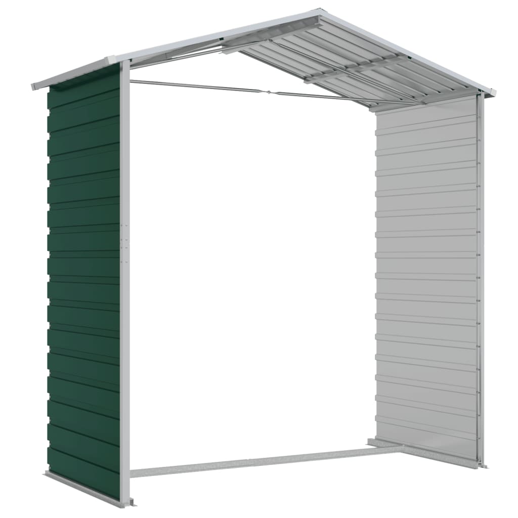 vidaXL Cobertizo de jardín acero galvanizado verde 191x130x198 cm