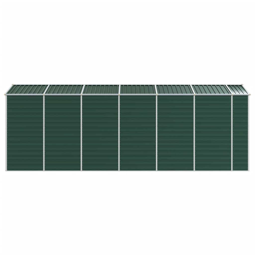 vidaXL Cobertizo de jardín acero galvanizado verde 191x555x198 cm