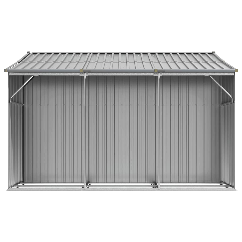 vidaXL Cobertizo de jardín acero galvanizado gris 277x279x179 cm