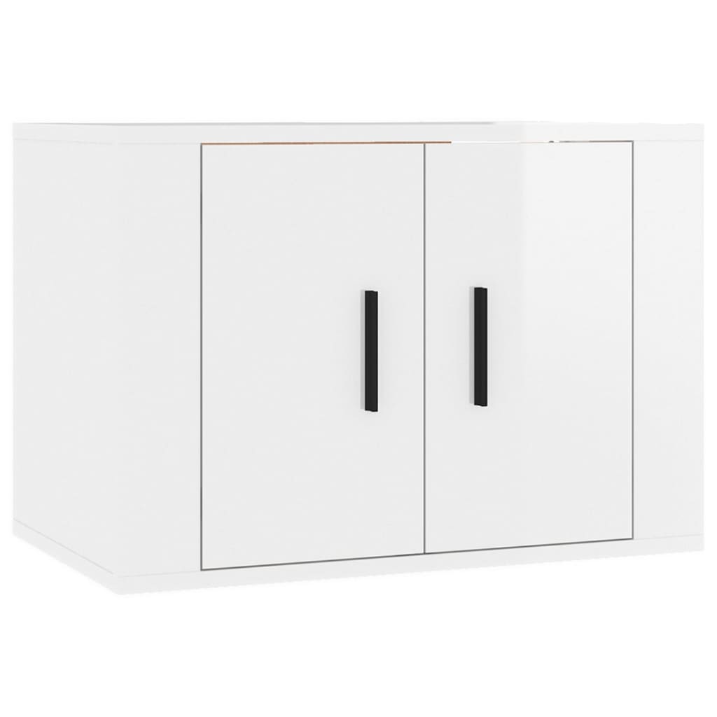 vidaXL Muebles para TV de pared 2 uds blanco brillante 57x34,5x40 cm