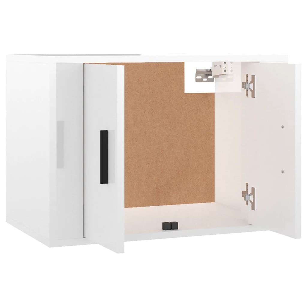 vidaXL Muebles para TV de pared 2 uds blanco brillante 57x34,5x40 cm