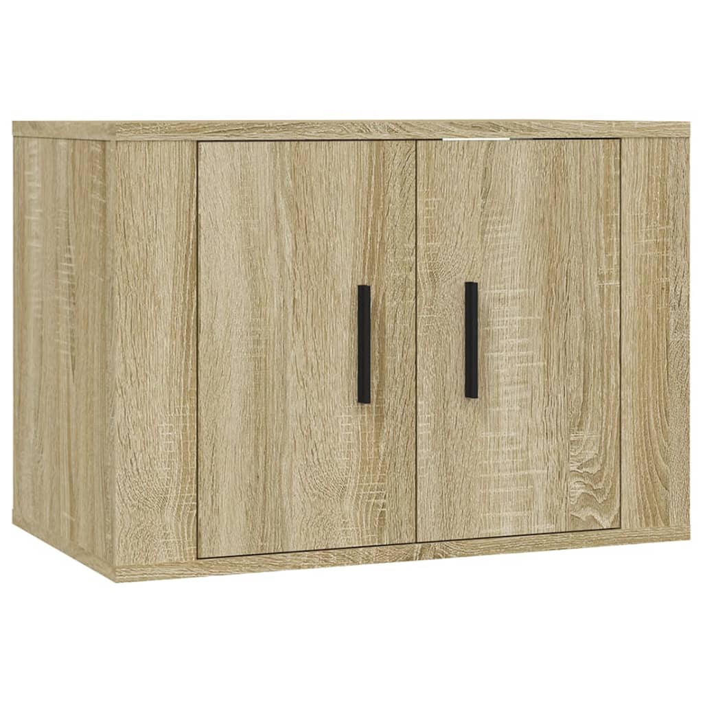 vidaXL Muebles para TV de pared 2 uds roble Sonoma 57x34,5x40 cm