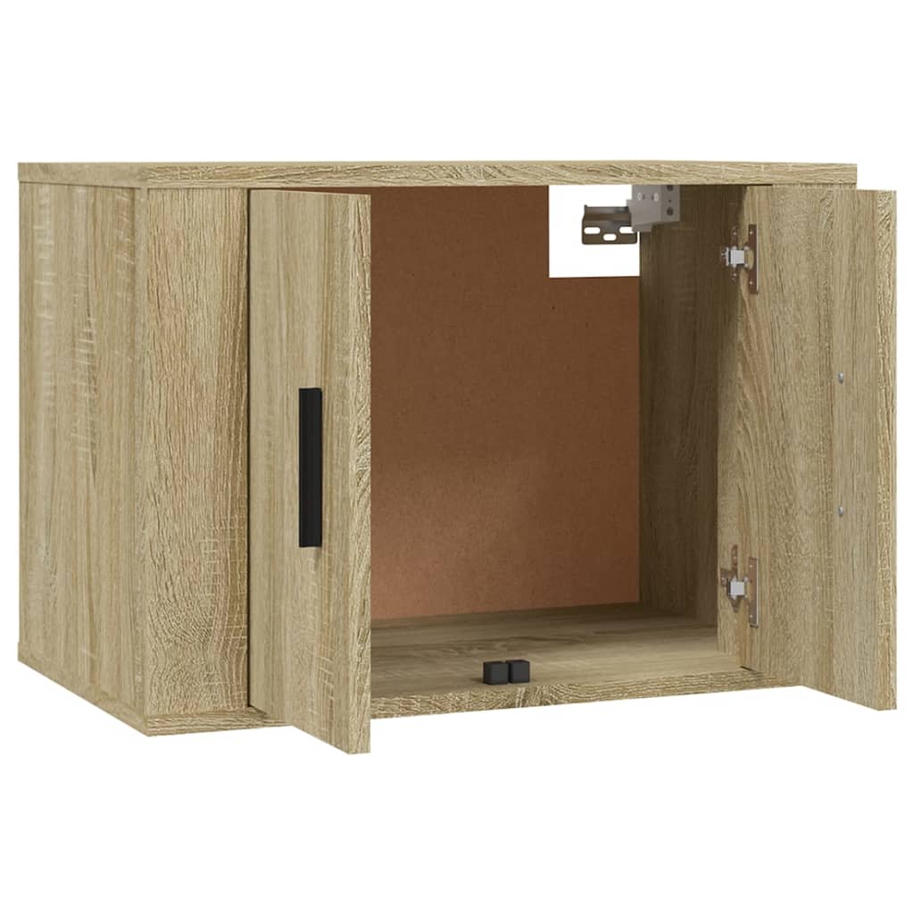 vidaXL Muebles para TV de pared 2 uds roble Sonoma 57x34,5x40 cm