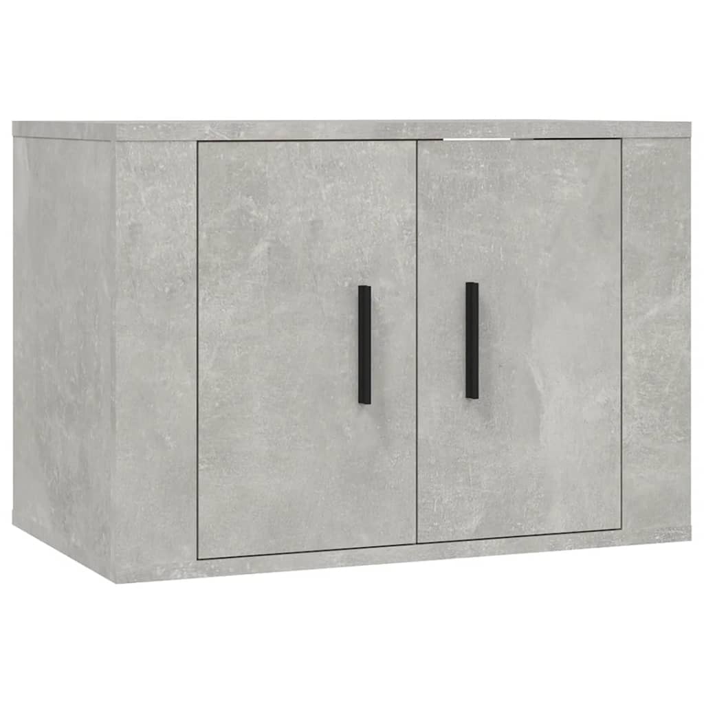 vidaXL Muebles para TV de pared 2 uds gris hormigón 57x34,5x40 cm