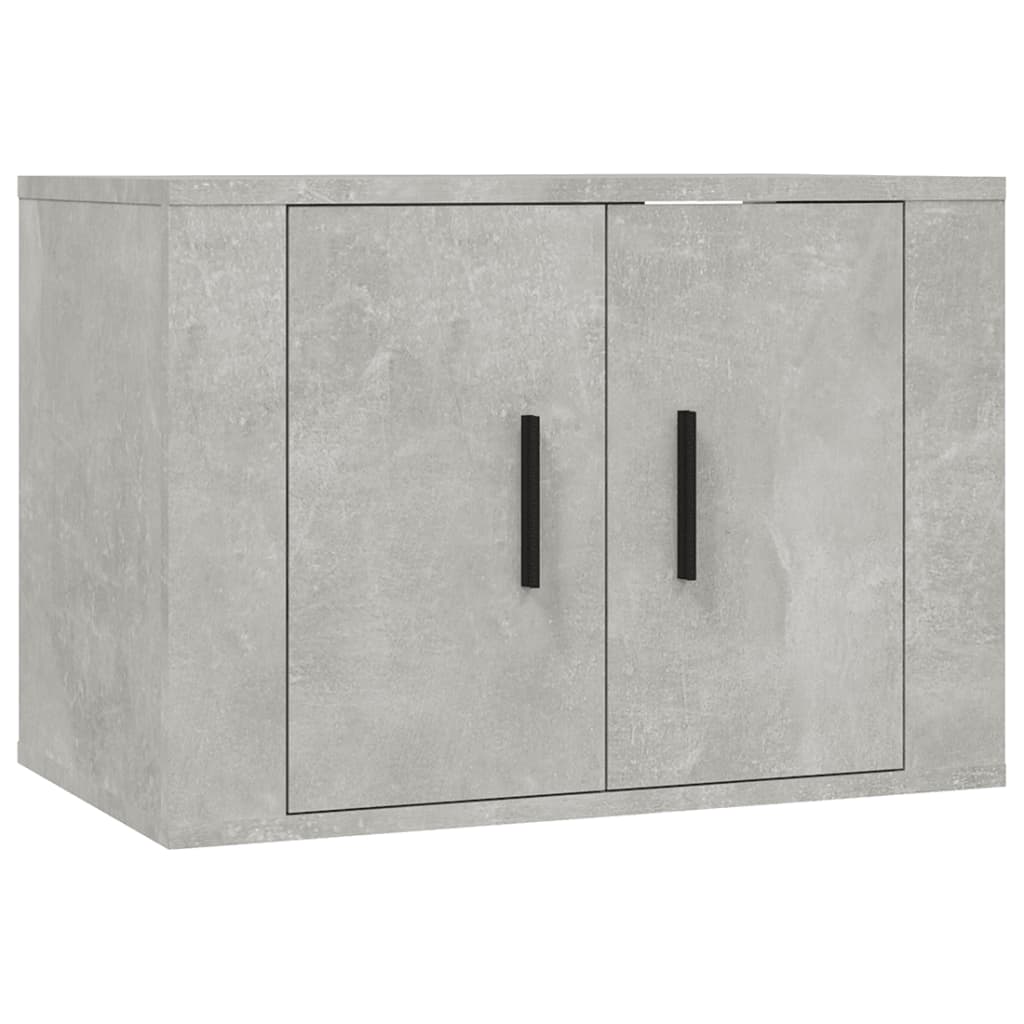 vidaXL Muebles para TV de pared 3 uds gris hormigón 57x34,5x40 cm