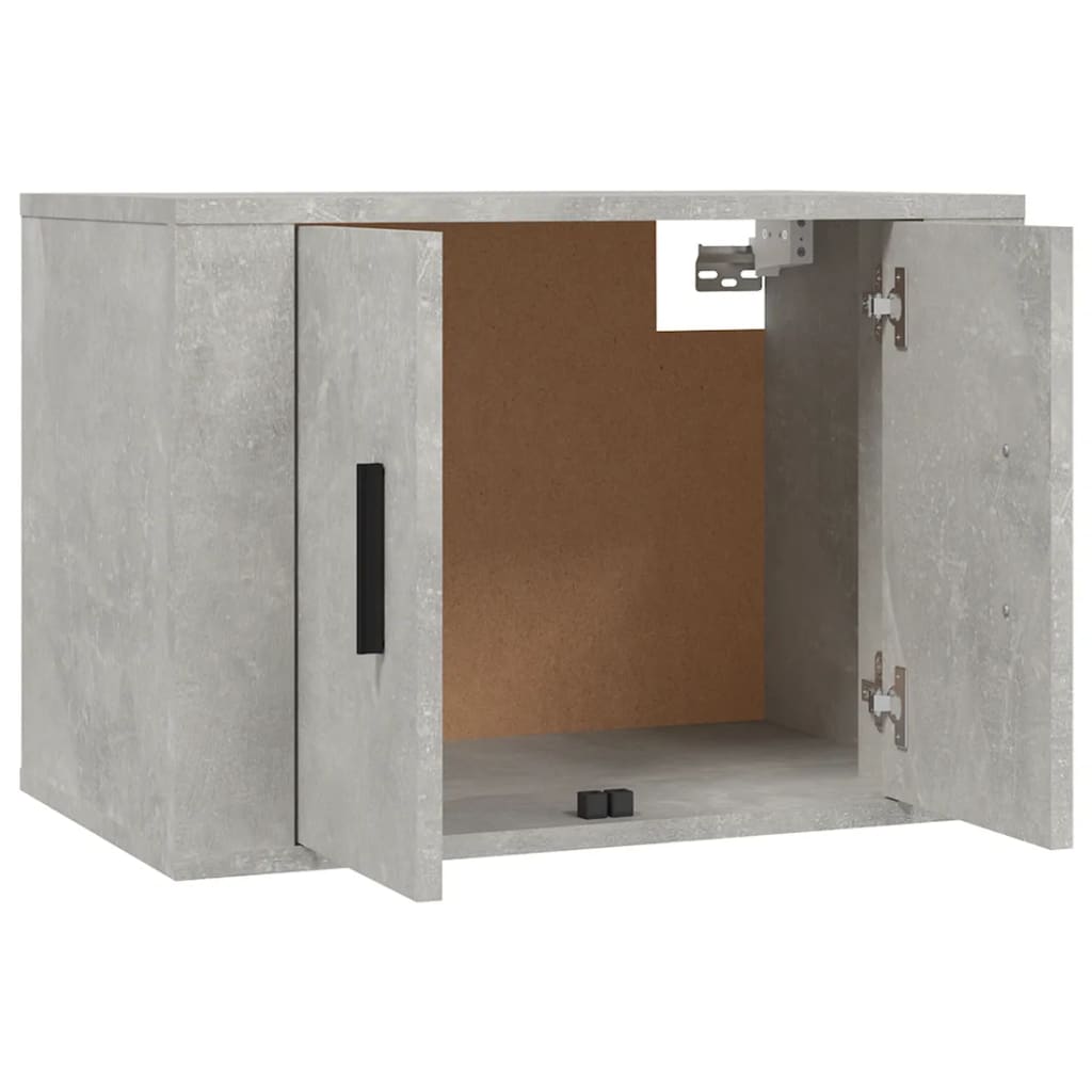 vidaXL Muebles para TV de pared 3 uds gris hormigón 57x34,5x40 cm