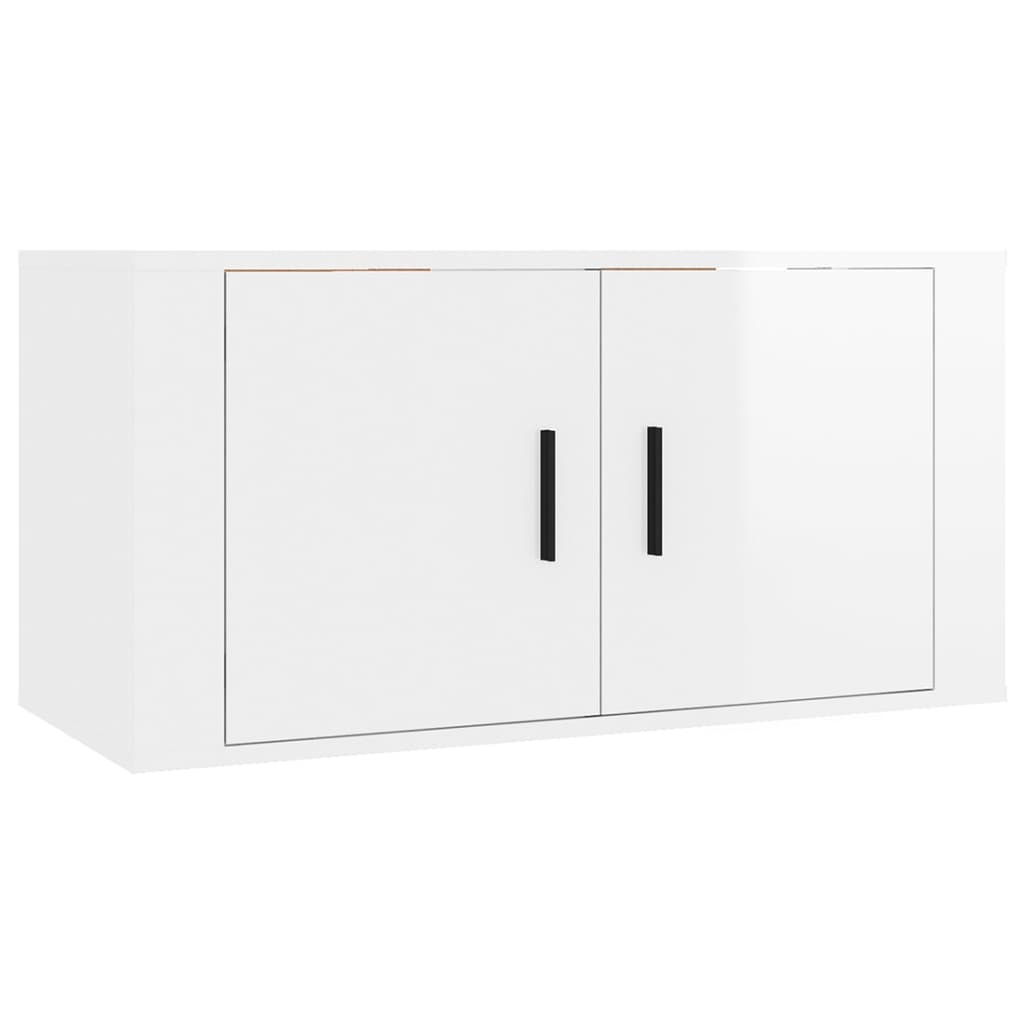 vidaXL Muebles para TV de pared 2 uds blanco brillante 80x34,5x40 cm