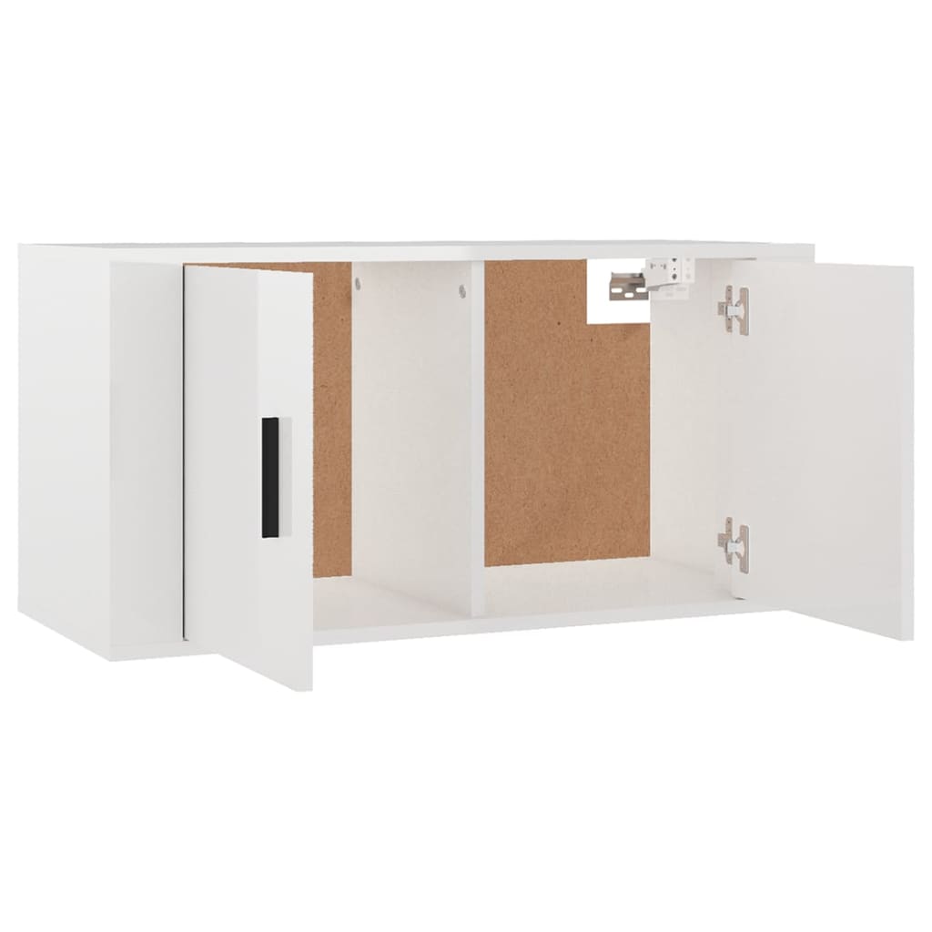 vidaXL Muebles para TV de pared 2 uds blanco brillante 80x34,5x40 cm