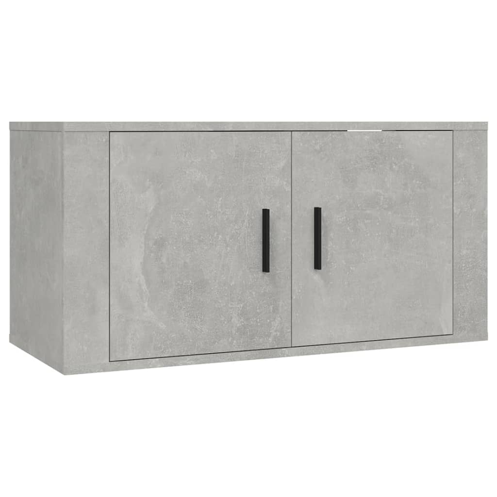 vidaXL Muebles para TV de pared 2 uds gris hormigón 80x34,5x40 cm