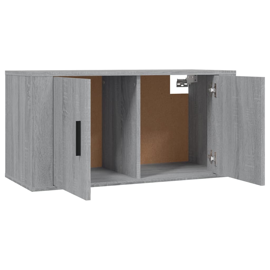 vidaXL Muebles para TV de pared 2 uds gris Sonoma 80x34,5x40 cm