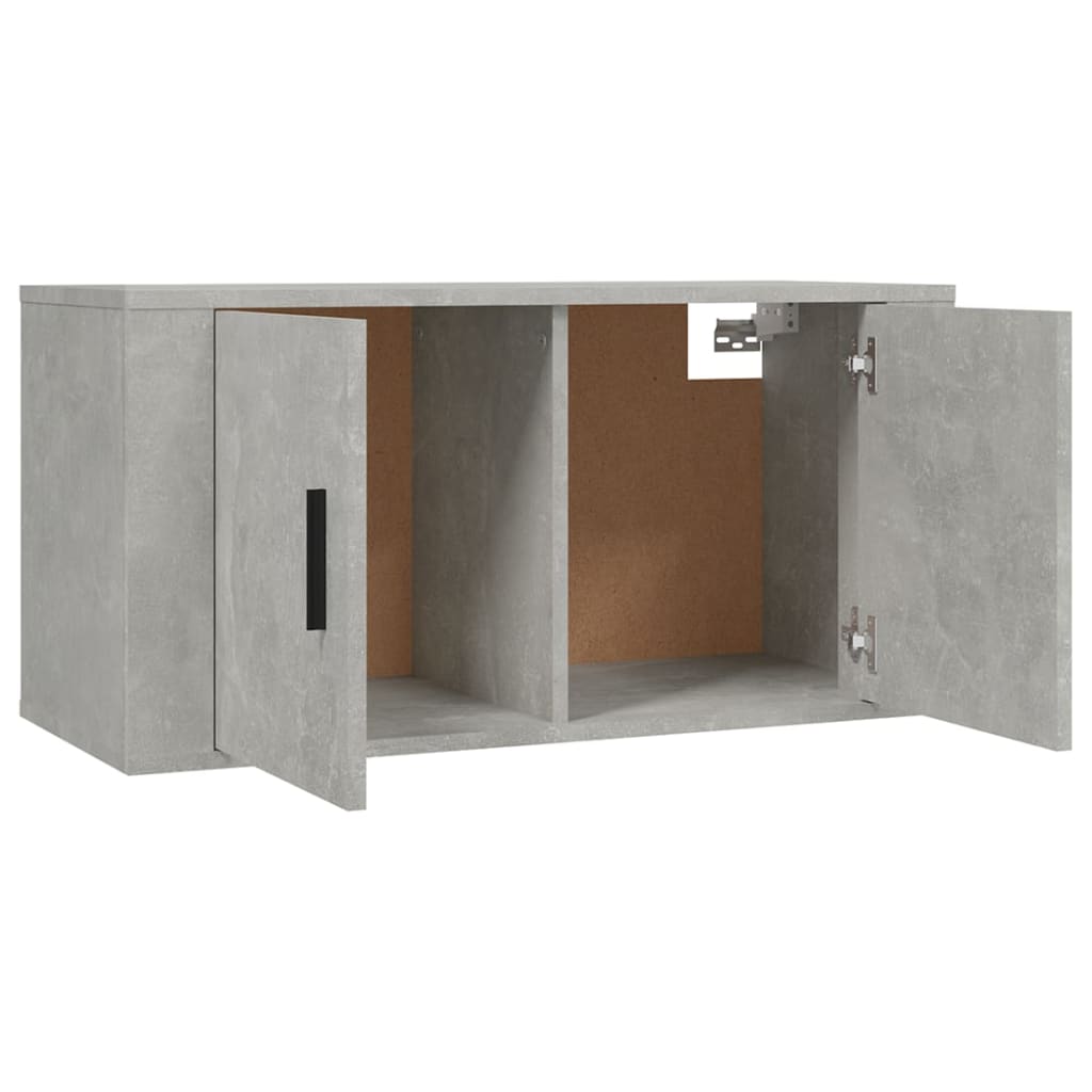 vidaXL Muebles para TV de pared 3 uds gris hormigón 80x34,5x40 cm