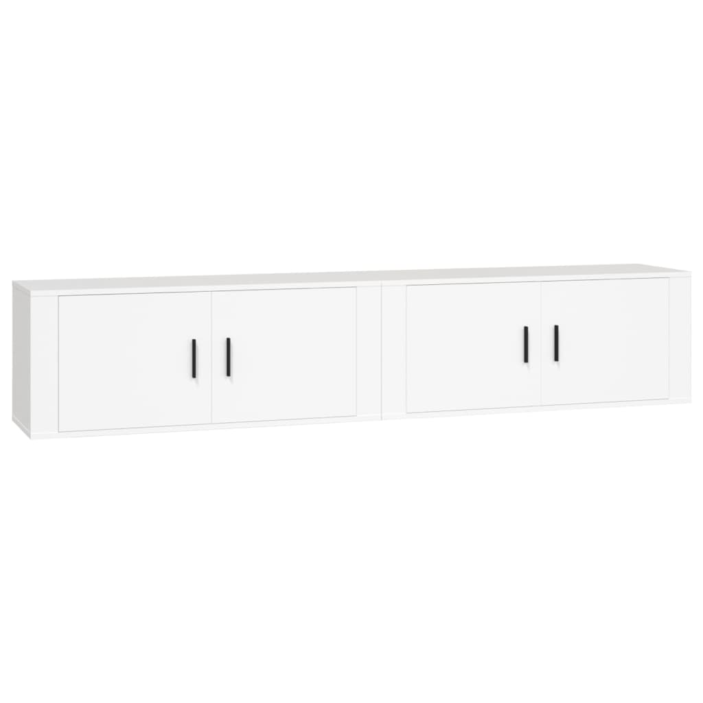 vidaXL Muebles para TV de pared 2 uds blanco 100x34,5x40 cm