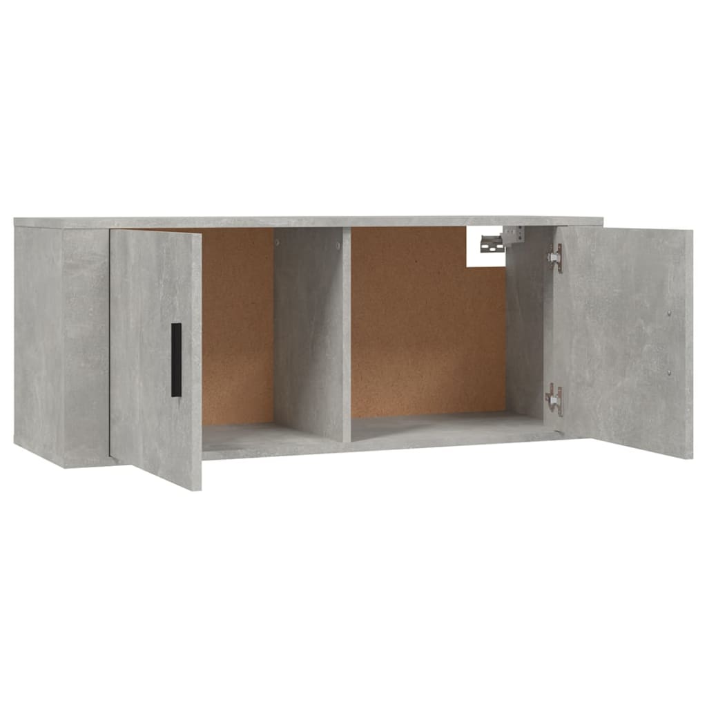 vidaXL Muebles para TV de pared 2 uds gris hormigón 100x34,5x40 cm