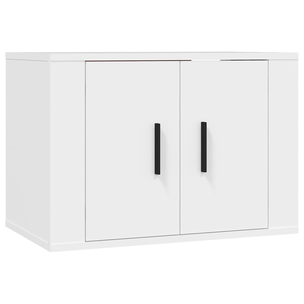 vidaXL Set de muebles de TV 2 piezas madera contrachapada blanco